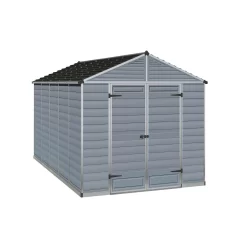 8x12ft Palram SkyLight Dark Grey Apex Shed