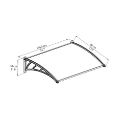 Palram - Canopia Canopy Neo 1350 Grey Twinwall -Garden Tool Store 12807312 1234833218003766