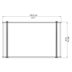 Palram - Canopia Canopy Neo 1350 Grey Twinwall -Garden Tool Store 12807312 1254833218227989