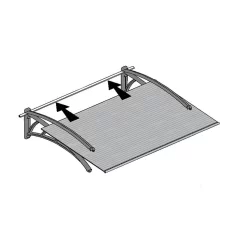Palram - Canopia Canopy Neo 1350 Grey Twinwall -Garden Tool Store 12807312 7564833218054742