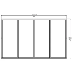 Palram - Canopia Canopy Bordeaux 2230 White Clear -Garden Tool Store 12807320 1944833216591069