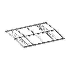 Palram - Canopia Canopy Bordeaux 2230 White Clear -Garden Tool Store 12807320 4654833216514374