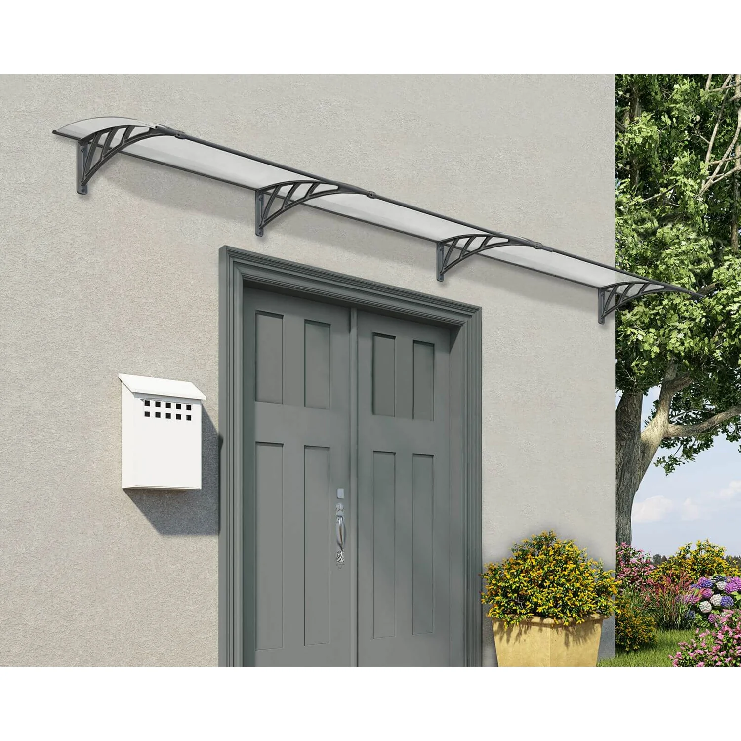 Palram - Canopia Canopy Neo 4050 Grey Twinwall 2 Palram - Canopia Canopy Neo 4050 Grey Twinwall - Image 2