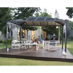 Palram - Canopia Martinique 4300 Garden Gazebo Grey Bronze 6 Palram - Canopia Martinique 4300 Garden Gazebo Grey Bronze -Garden Tool Store 12810742 1664833198869433