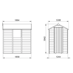 Forest Overlap 6 X 4ft Pressure Treated Apex Shed 18 Forest Overlap 6 X 4ft Pressure Treated Apex Shed -Garden Tool Store 12810807 1864833195402567