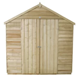 7x5ft Forest Natural Timber Overlap Apex Pressure Treated Wooden Shed -Garden Tool Store 12810891 5094833194083905