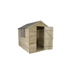 8x6ft Forest Natural Timber Overlap Apex Pressure Treated Wooden Shed 10 8x6ft Forest Natural Timber Overlap Apex Pressure Treated Wooden Shed -Garden Tool Store 12810904 1874845600209130