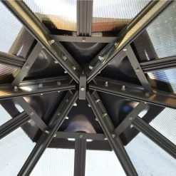 Palram - Canopia Monaco Hexagonal Garden Gazebo Grey 17 Palram - Canopia Monaco Hexagonal Garden Gazebo Grey -Garden Tool Store 12810973 1244924173025941