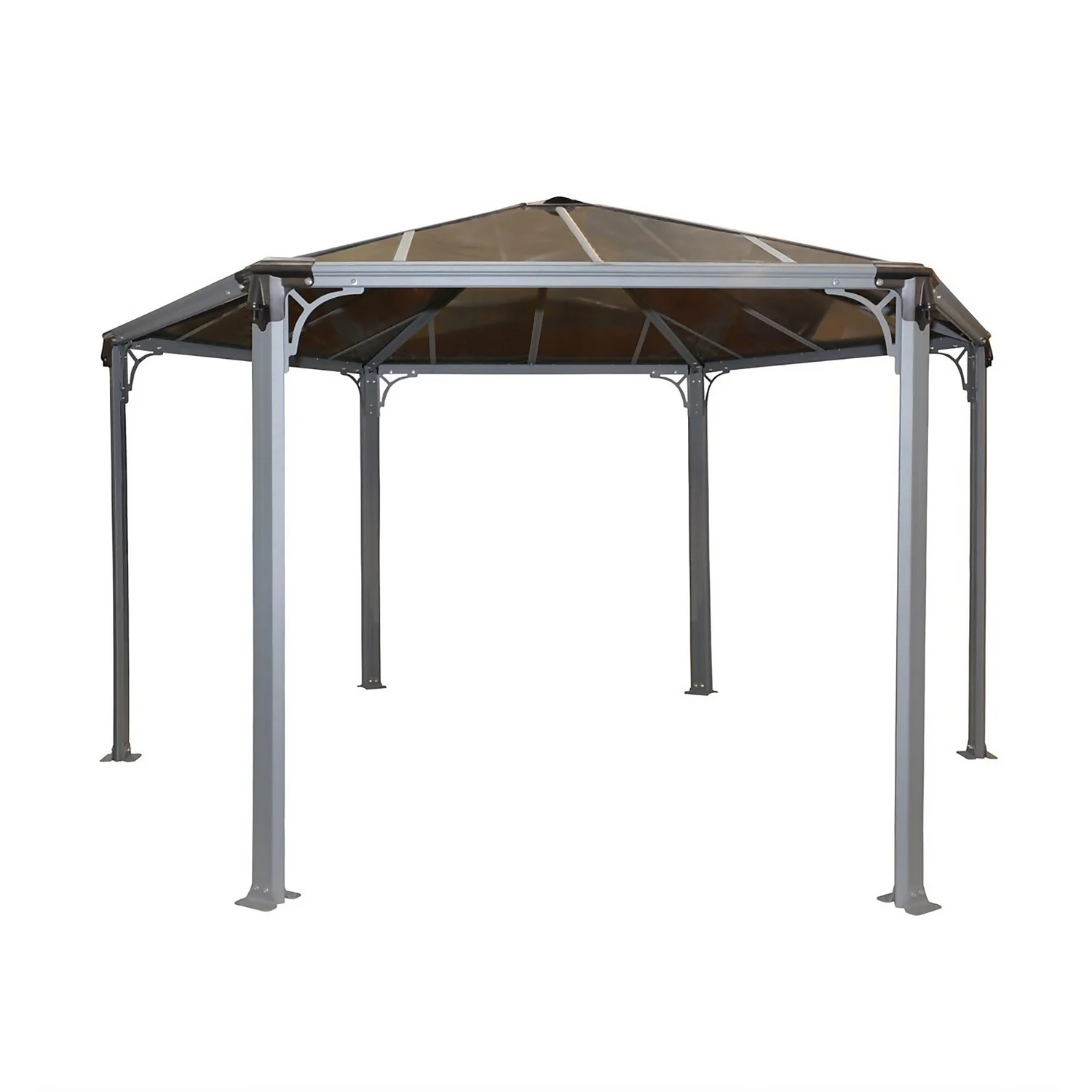 Palram - Canopia Monaco Hexagonal Garden Gazebo Grey 2 Palram - Canopia Monaco Hexagonal Garden Gazebo Grey - Image 2