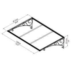 Palram - Canopia Canopy Venus 1350 Clear 16 Palram - Canopia Canopy Venus 1350 Clear -Garden Tool Store 12810976 6284833201142140