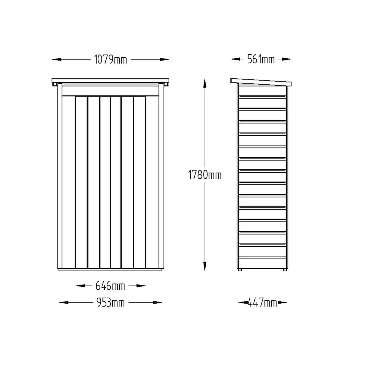 Forest Garden Wooden Tall Shiplap Pent Garden Store 5 Forest Garden Wooden Tall Shiplap Pent Garden Store - Image 5
