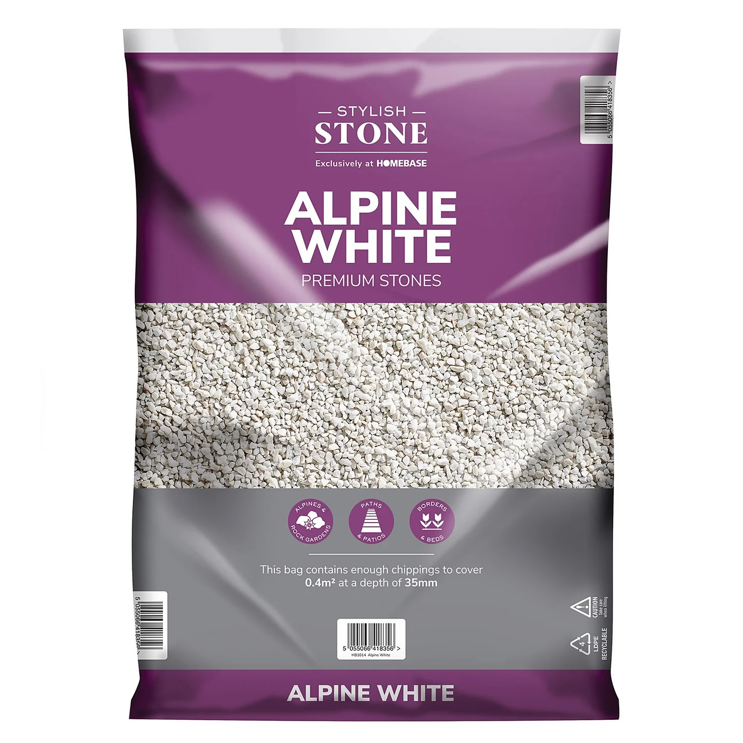Stylish Stone Premium Alpine White Chippings - Large Pack - 19kg 3 Stylish Stone Premium Alpine White Chippings - Large Pack - 19kg - Image 3