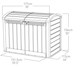 Keter Store It Out Ultra Outdoor Garden Storage Shed - Beige & Brown - 2000L 13 Keter Store It Out Ultra Outdoor Garden Storage Shed - Beige & Brown - 2000L -Garden Tool Store 12815621 9184833203934891
