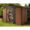 Yardmaster 10x12ft Woodgrain Metal Shed