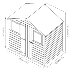 Mercia 4 X 6ft Shiplap Apex Wooden Shed -Garden Tool Store 12819925 1374949332351677