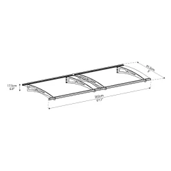 Palram - Canopia Canopy Aquila 3000 Grey Clear -Garden Tool Store 12821841 5654833200018391