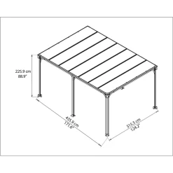 Palram - Canopia Milano 4300 Garden Gazebo Grey Bronze 15 Palram - Canopia Milano 4300 Garden Gazebo Grey Bronze -Garden Tool Store 12821928 9554833173520981