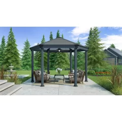 Palram - Canopia Roma Hexagonal Garden Gazebo Grey