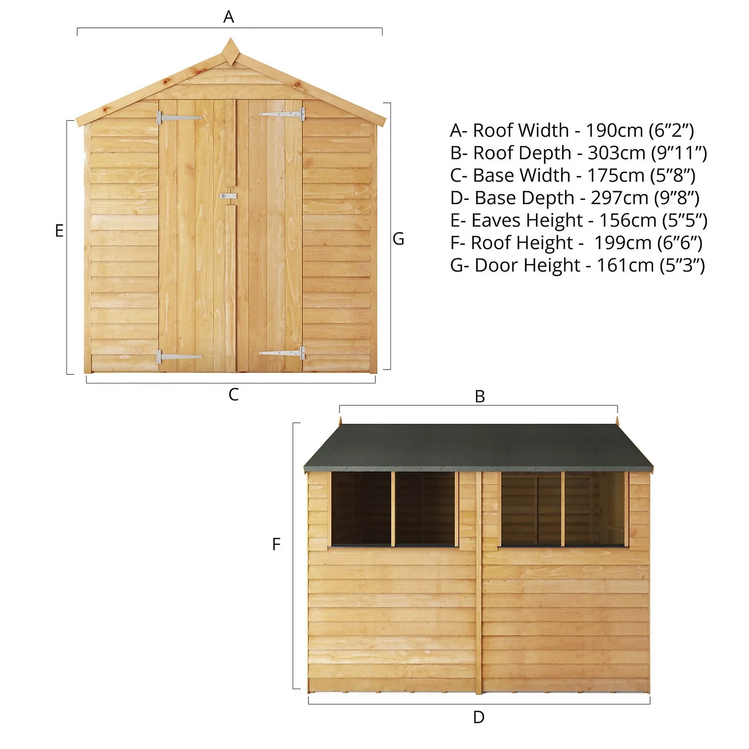 Mercia 10 X 6ft Overlap Apex Shed - Incl. Installation 9 Mercia 10 X 6ft Overlap Apex Shed - Incl. Installation - Image 9