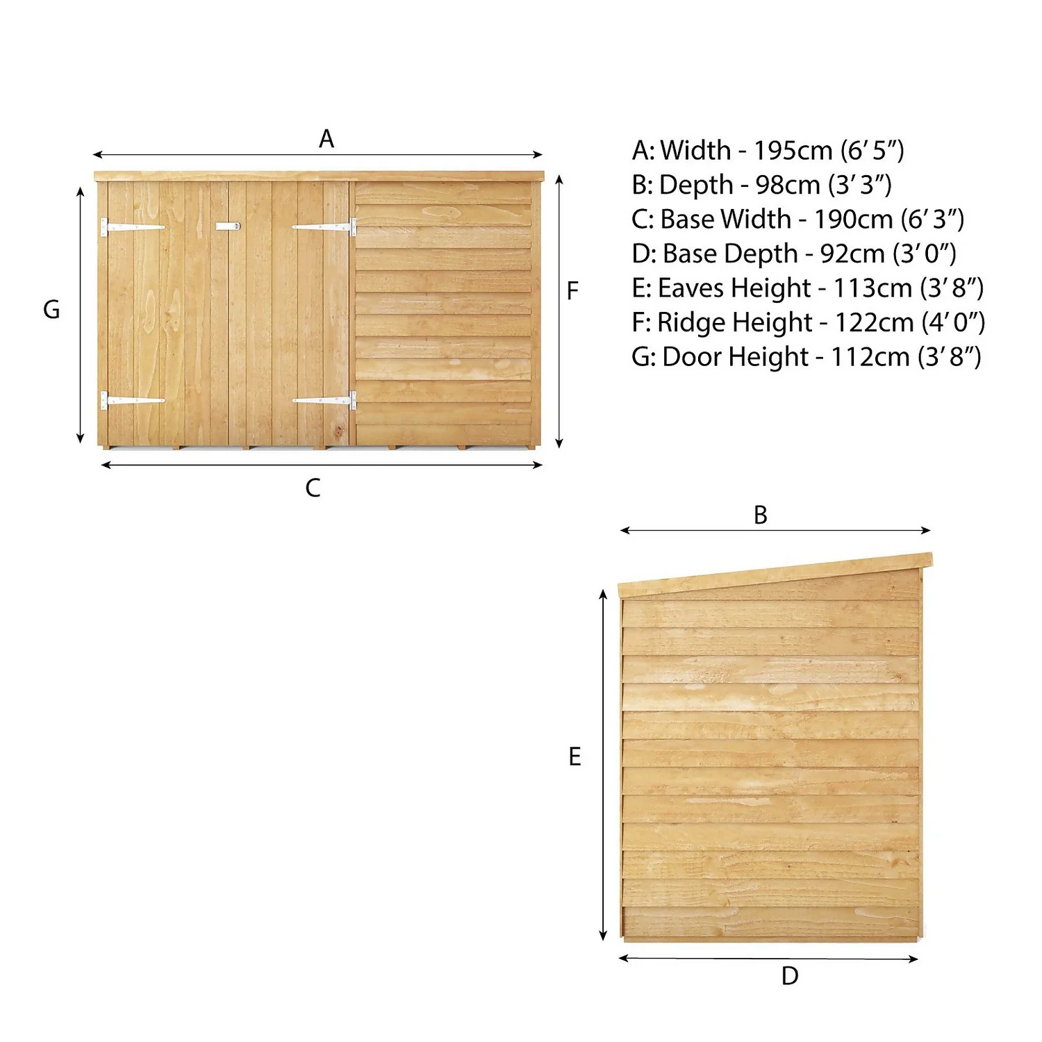 Mercia 6 X 3ft Overlap Pent Bike Shed - Incl. Installation 10 Mercia 6 X 3ft Overlap Pent Bike Shed - Incl. Installation - Image 10