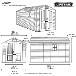 Lifetime 7 X 12ft Outdoor Storage Shed 15 Lifetime 7 X 12ft Outdoor Storage Shed -Garden Tool Store 12826345 1445012584302966