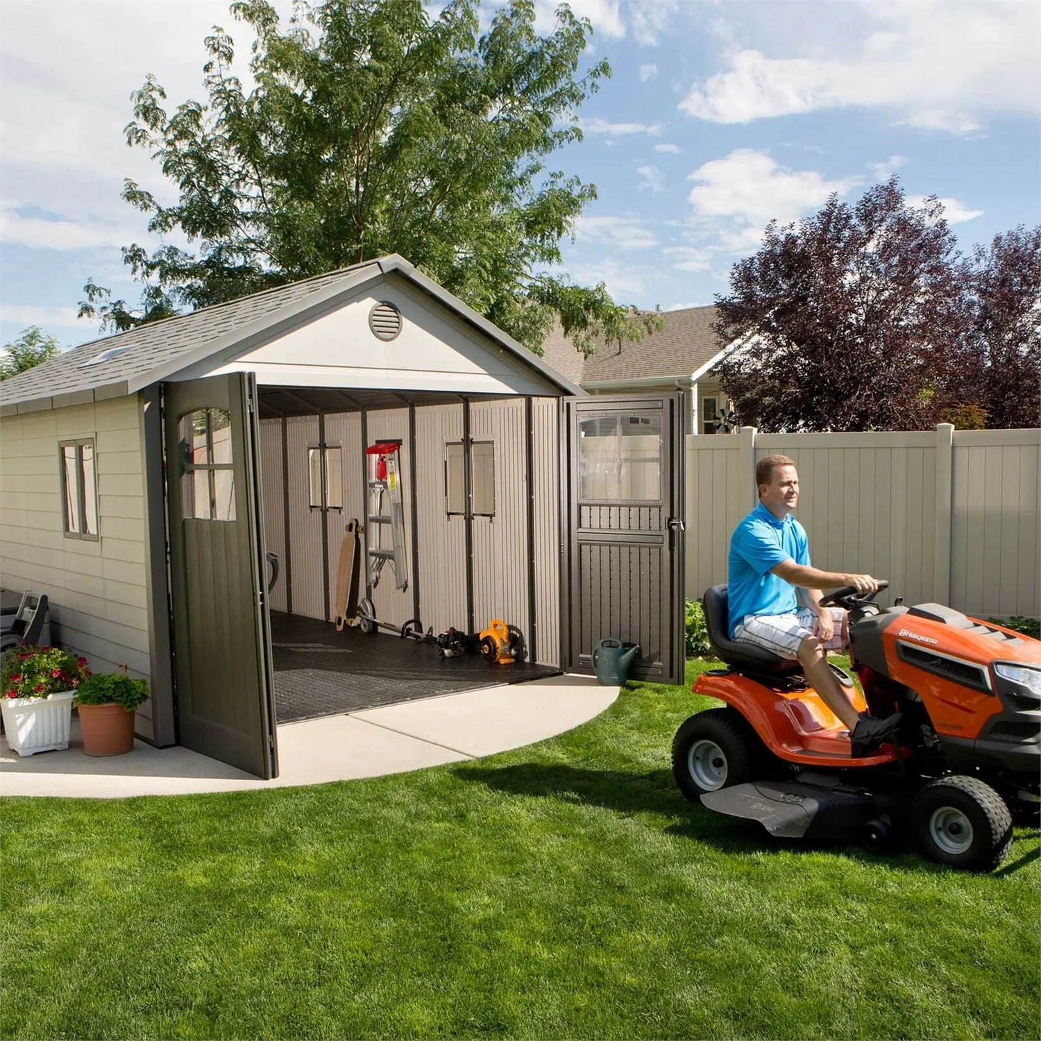 Lifetime 11x21 Ft Outdoor Storage Shed 2 Lifetime 11x21 Ft Outdoor Storage Shed - Image 2