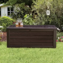 Keter Westwood Outdoor Garden Storage Box 570L - Brown 11 Keter Westwood Outdoor Garden Storage Box 570L - Brown -Garden Tool Store 12828828 1094858568487996