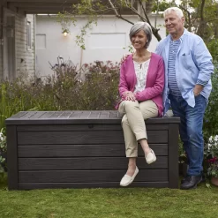 Keter Westwood Outdoor Garden Storage Box 570L - Brown 9 Keter Westwood Outdoor Garden Storage Box 570L - Brown -Garden Tool Store 12828828 1424858568511597