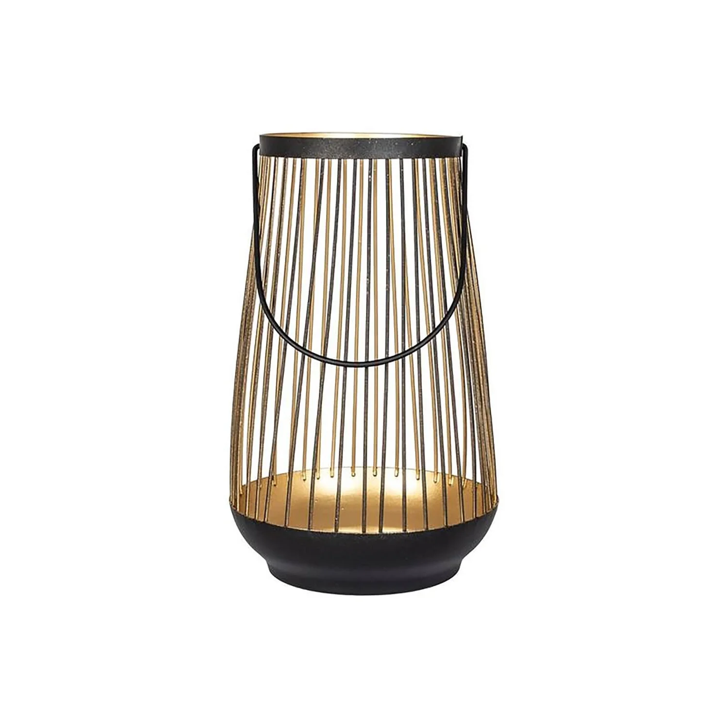 La Hacienda Pioneer 24cm Metal Lantern - Black & Gold 1 La Hacienda Pioneer 24cm Metal Lantern - Black & Gold