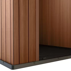 Keter Darwin 6 X 4ft Outdoor Garden Apex Storage Shed - Brown -Garden Tool Store 12833043 1075036177922045