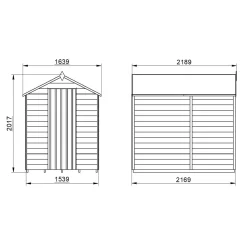 Forest 7 X 5ft Overlap Pressure Treated Apex Shed - No Window Incl. Installation -Garden Tool Store 12833311 1614833205208307