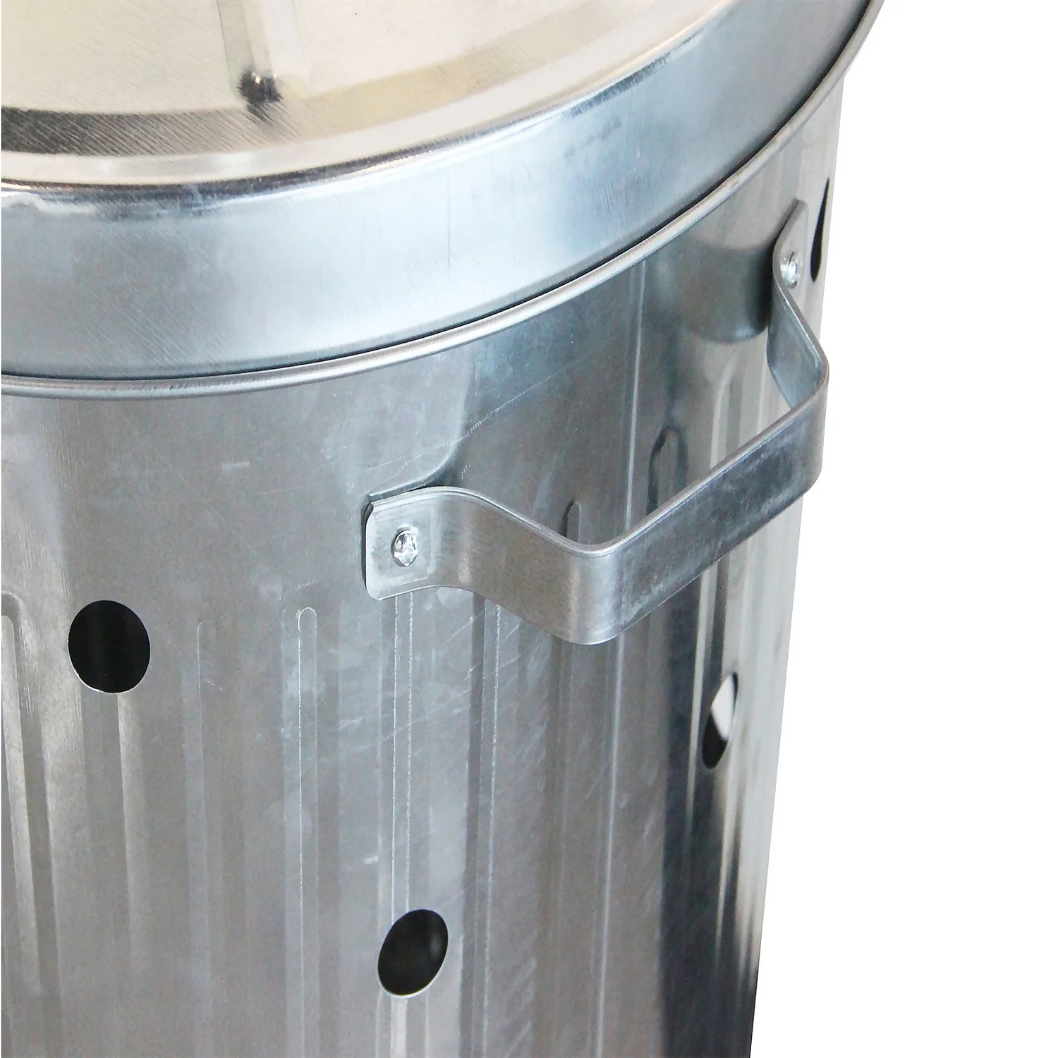 None Garden Galvanised Steel Incinerator / Fire Bin With Lid - 85L 5 None Garden Galvanised Steel Incinerator / Fire Bin With Lid - 85L - Image 5