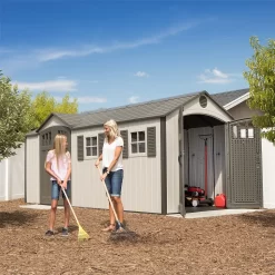 Lifetime 17.5 X 8 Ft Dual Entry Outdoor Storage Shed -Garden Tool Store 12836595 1905012583797700