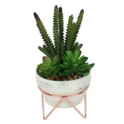 Artificial Succulent In Rose Gold Stand 6 Artificial Succulent In Rose Gold Stand -Garden Tool Store 12879282 1334858348118316