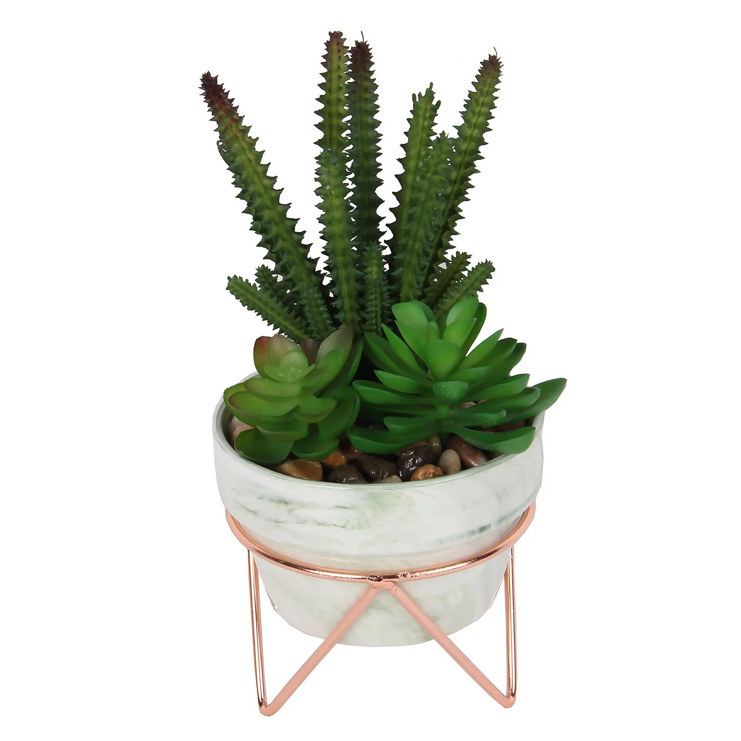 Artificial Succulent In Rose Gold Stand 3 Artificial Succulent In Rose Gold Stand - Image 3