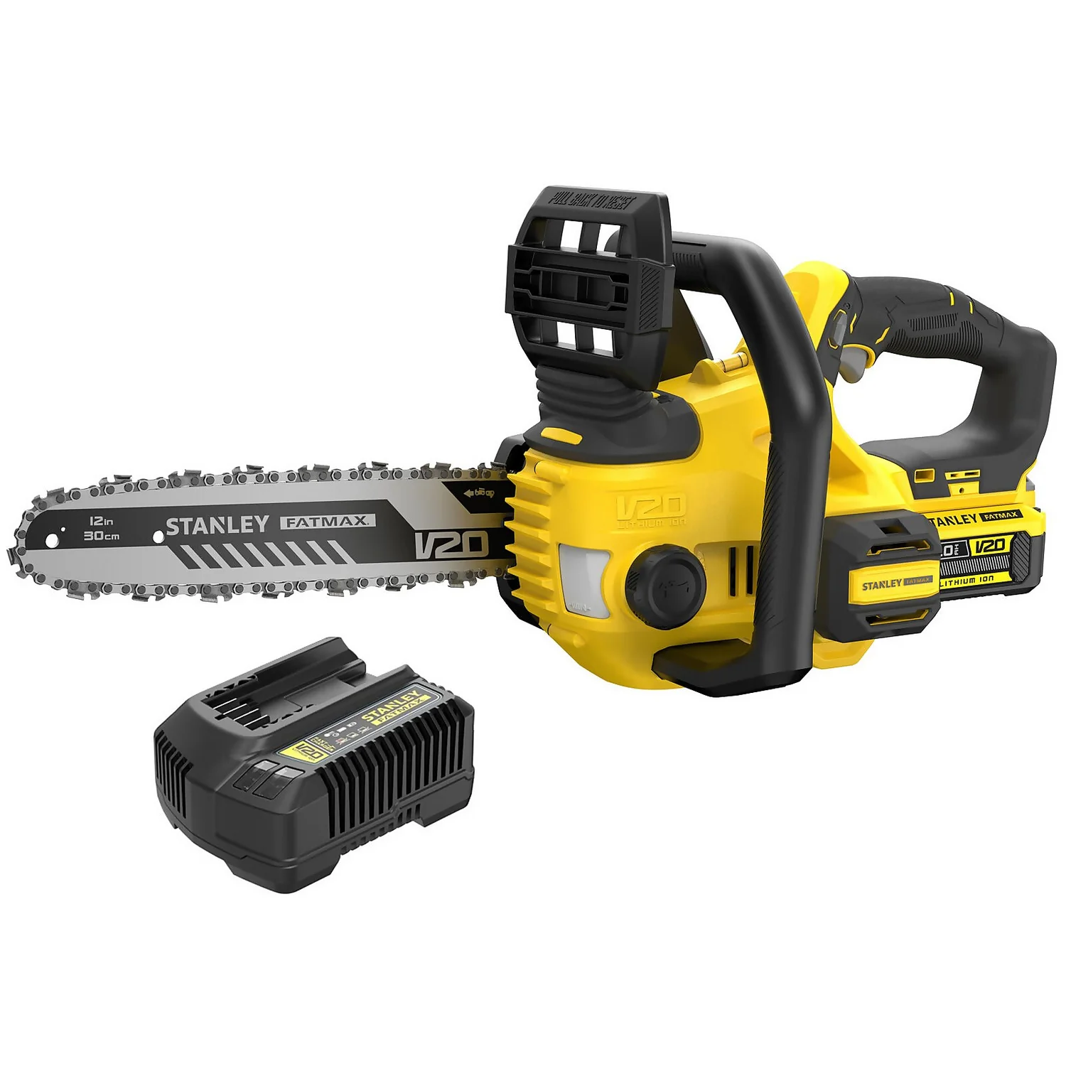 STANLEY FATMAX V20 18V Cordless 30Cm Chainsaw (Sfmccs630M1-Gb) 1 STANLEY FATMAX V20 18V Cordless 30Cm Chainsaw (Sfmccs630M1-Gb)