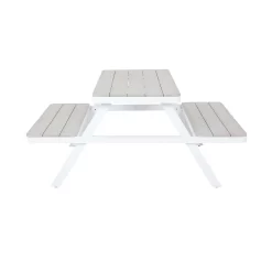 Picnic Bench - White & Grey 13 Picnic Bench - White & Grey -Garden Tool Store 12885210 1354846186560357