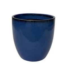 Garden Tool Store 23 Chiswick Egg Imperial Terracotta Pot In Blue - 44cm