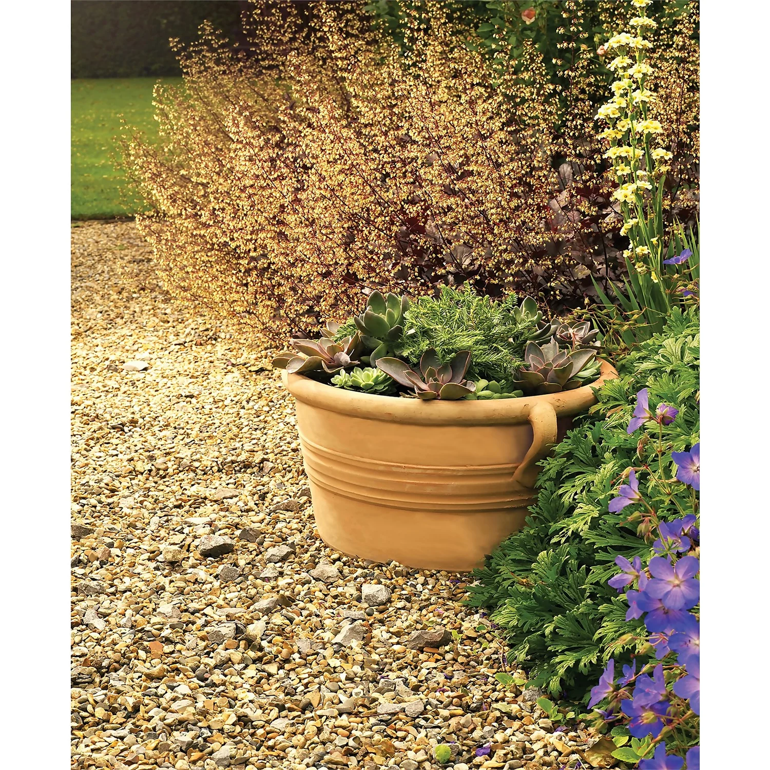 Himalaya Terracotta Low Bowl - 36cm 2 Himalaya Terracotta Low Bowl - 36cm - Image 2