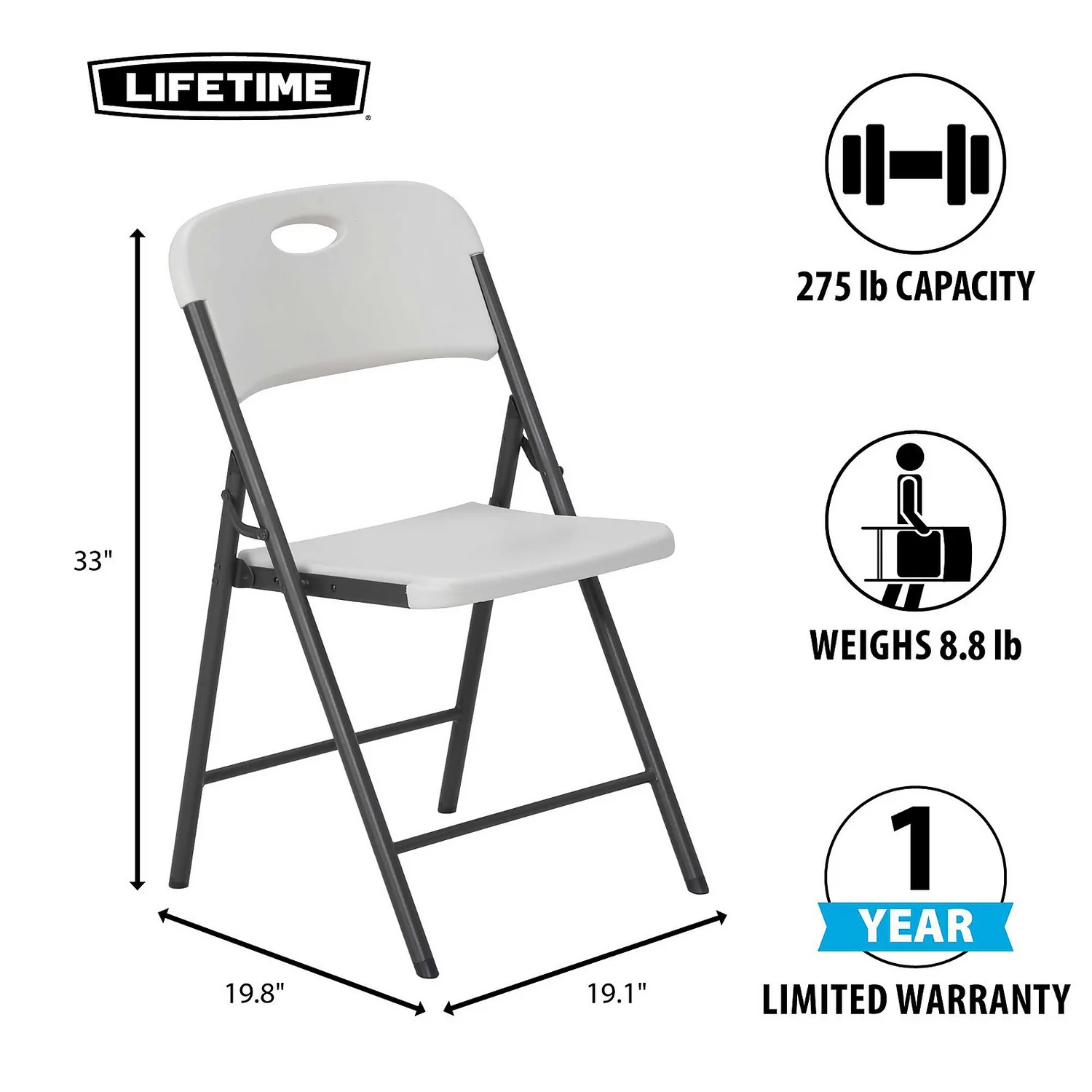 Lifetime Blow Moulded Folding Chair 3 Lifetime Blow Moulded Folding Chair - Image 3