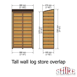 Shire Tall Wall Log Store - 3x1.5ft 14 Shire Tall Wall Log Store - 3x1.5ft -Garden Tool Store 12887202 2044851593436426