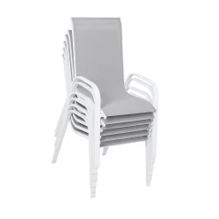 Malindi 6 Seater Garden Dining Set - Grey -Garden Tool Store 12887812 2424843280561994