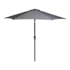 None 2.7m Crank & Tilt Parasol Dark Grey - Dia. 38mm
