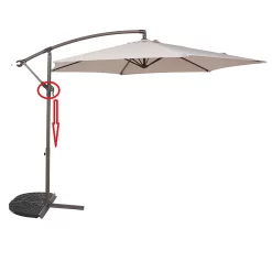 3m Overhanging Parasol - Natural 10 3m Overhanging Parasol - Natural -Garden Tool Store 12888570 5694966185561111