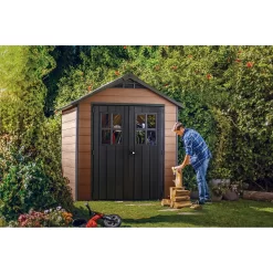Keter Newton 7.5 X 7ft Outdoor Plastic Garden Storage Shed - Brown 18 Keter Newton 7.5 X 7ft Outdoor Plastic Garden Storage Shed - Brown -Garden Tool Store 12909854 8124845876235410