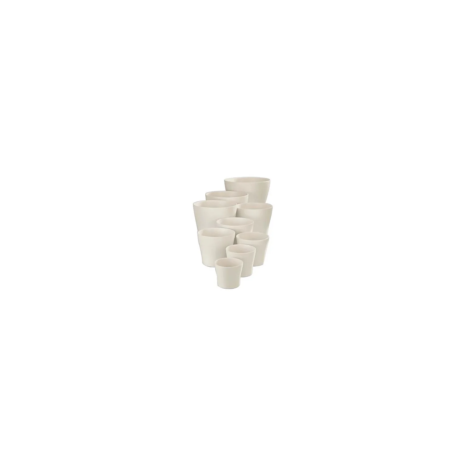 White Plant Pot - 21cm 3 White Plant Pot - 21cm - Image 3