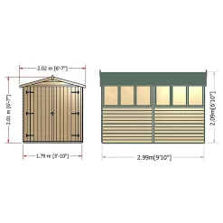 Shire 10 X 6ft Shed Overlap Double Door -Garden Tool Store 13082800 2084862497968357