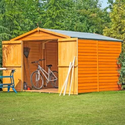 Shire 10 X 8ft Shed Overlap Double Door - No Windows -Garden Tool Store 13082801 7224862497245486