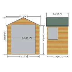 Shire Shed Bute Shiplap Apex 4x6 -Garden Tool Store 13082807 5314862497334922