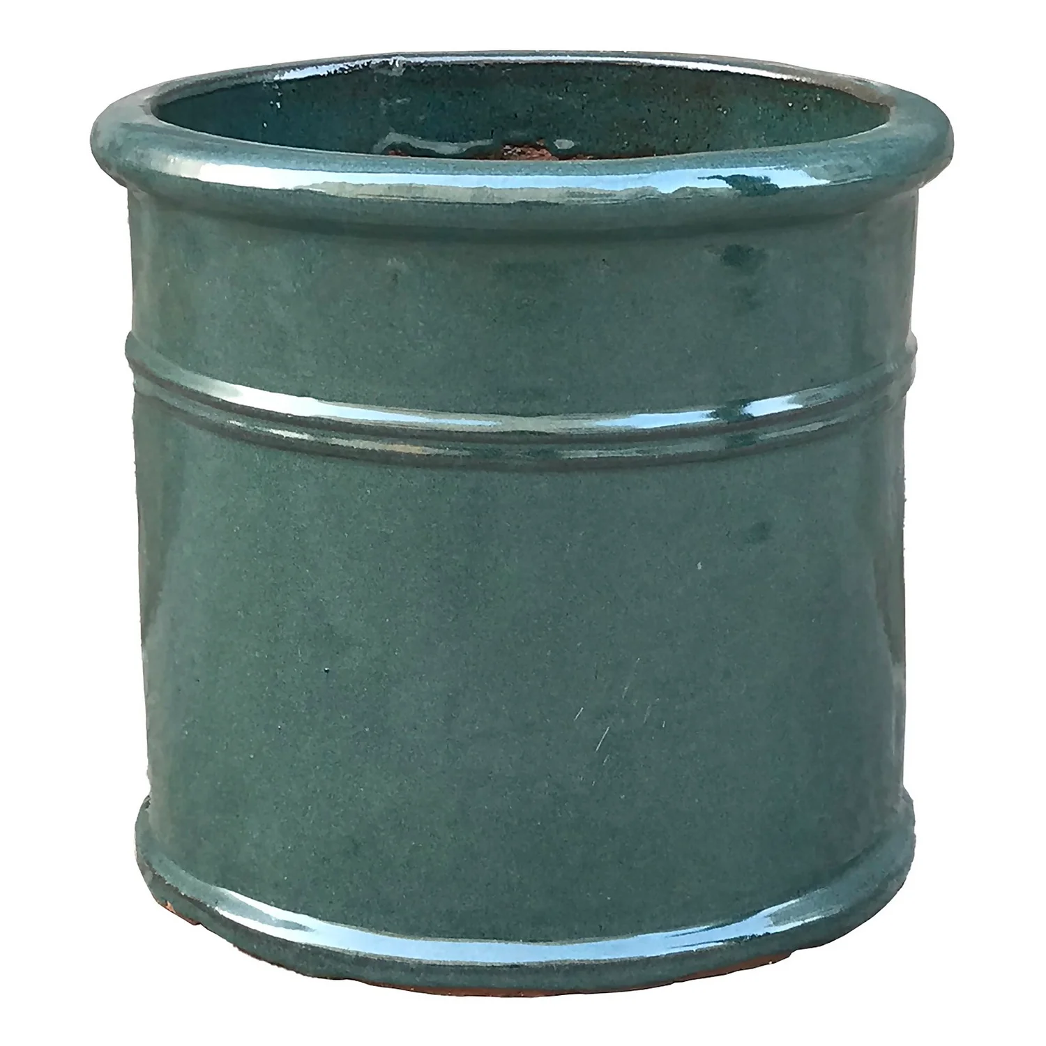 Malay Cylinder Green Plant Pot - 37cm 1 Malay Cylinder Green Plant Pot - 37cm